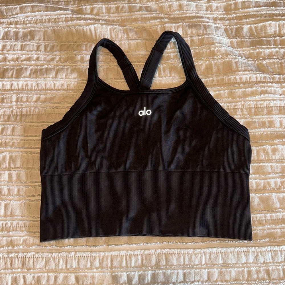 Ribbed alo longline sports bra